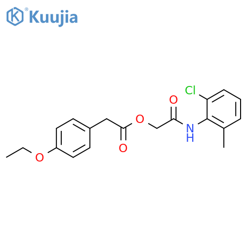 [(2-chloro-6-methylphenyl)carbamoyl]methyl 2-(4-ethoxyphenyl)acetate structure