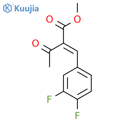 Butanoic acid, 2-[(3,4-difluorophenyl)methylene]-3-oxo-, methyl ester structure