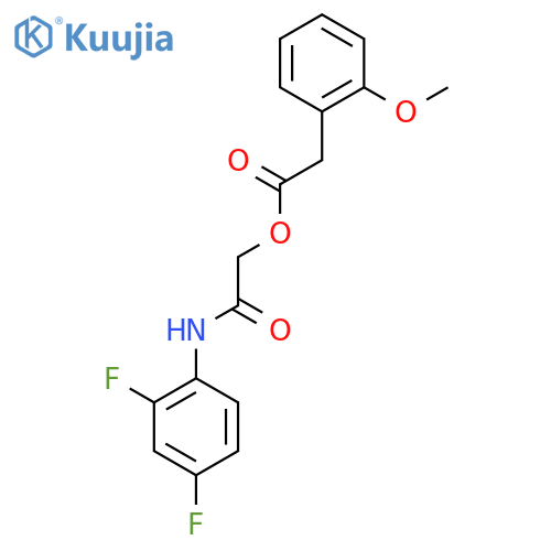 [(2,4-difluorophenyl)carbamoyl]methyl 2-(2-methoxyphenyl)acetate structure