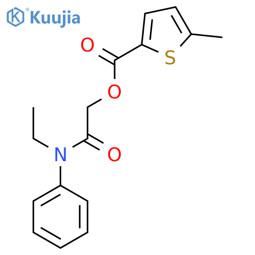 [ethyl(phenyl)carbamoyl]methyl 5-methylthiophene-2-carboxylate structure