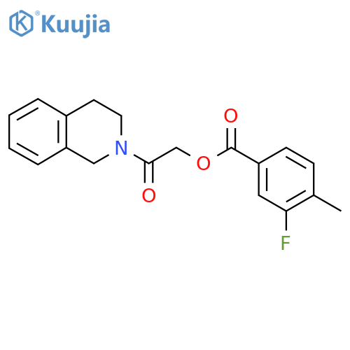 2-oxo-2-(1,2,3,4-tetrahydroisoquinolin-2-yl)ethyl 3-fluoro-4-methylbenzoate structure