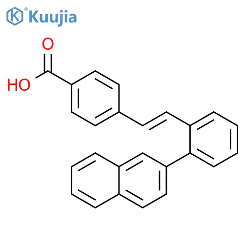 Benzoic acid,4-[(1E)-2-[2-(2-naphthalenyl)phenyl]ethenyl]- structure