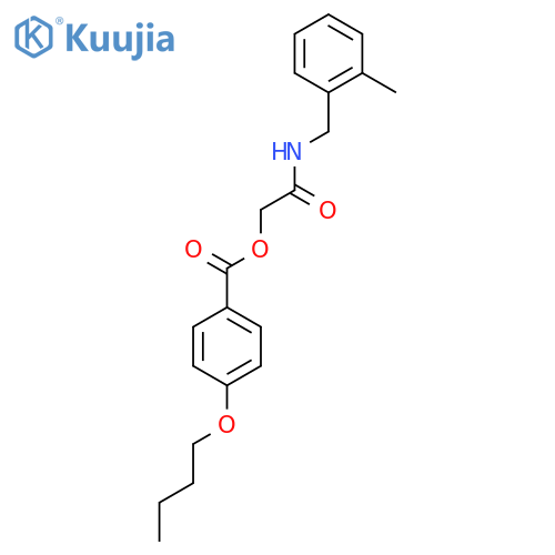 {[(2-Methylphenyl)methyl]carbamoyl}methyl 4-butoxybenzoate structure