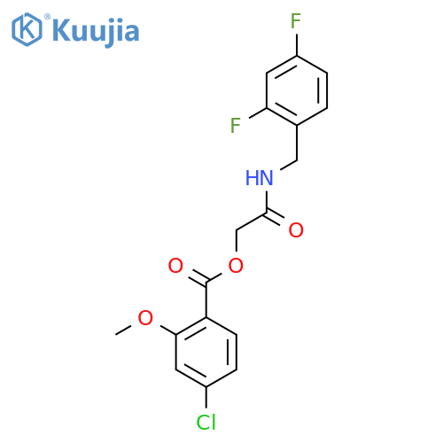 {[(2,4-difluorophenyl)methyl]carbamoyl}methyl 4-chloro-2-methoxybenzoate structure