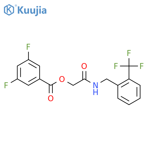 ({[2-(trifluoromethyl)phenyl]methyl}carbamoyl)methyl 3,5-difluorobenzoate structure