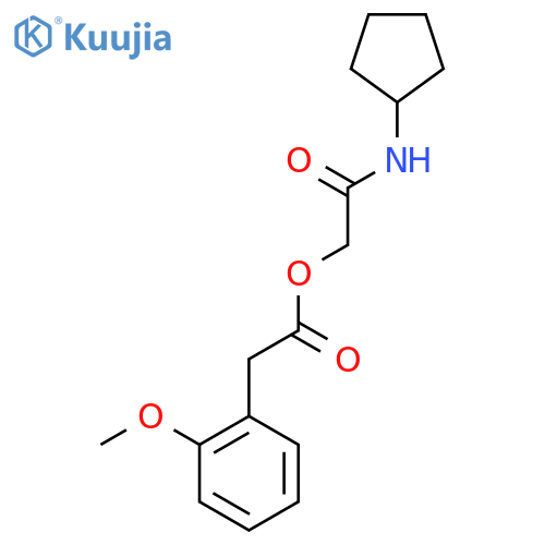 (cyclopentylcarbamoyl)methyl 2-(2-methoxyphenyl)acetate structure