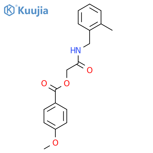{[(2-methylphenyl)methyl]carbamoyl}methyl 4-methoxybenzoate structure