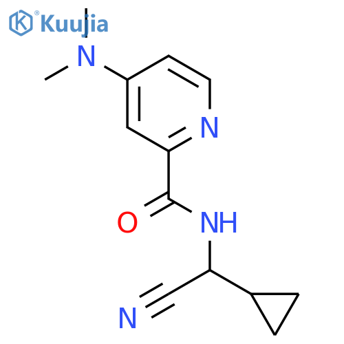 N-[cyano(cyclopropyl)methyl]-4-(dimethylamino)pyridine-2-carboxamide structure