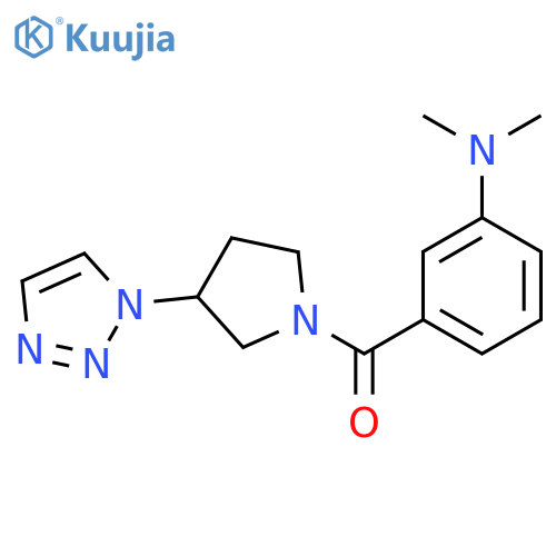 [3-(dimethylamino)phenyl]-[3-(triazol-1-yl)pyrrolidin-1-yl]methanone structure
