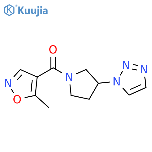 (5-methyl-1,2-oxazol-4-yl)-[3-(triazol-1-yl)pyrrolidin-1-yl]methanone structure