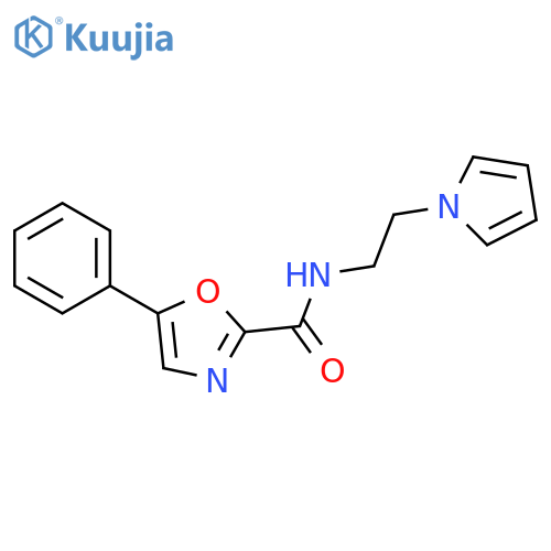 5-phenyl-N-[2-(1H-pyrrol-1-yl)ethyl]-1,3-oxazole-2-carboxamide structure