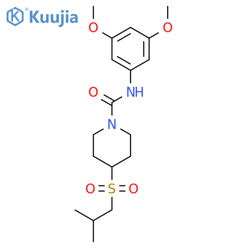 N-(3,5-dimethoxyphenyl)-4-(2-methylpropanesulfonyl)piperidine-1-carboxamide structure