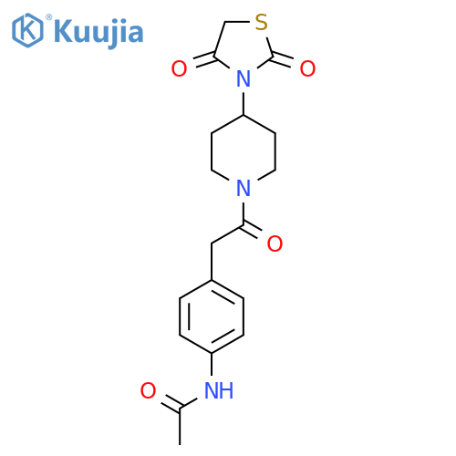 N-[4-[2-[4-(2,4-Dioxo-3-thiazolidinyl)-1-piperidinyl]-2-oxoethyl]phenyl]acetamide structure