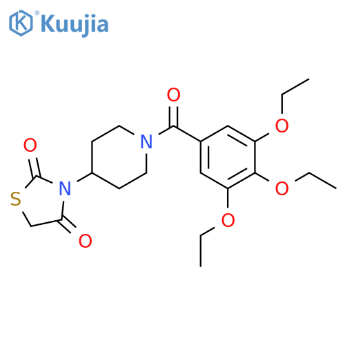 3-[1-(3,4,5-triethoxybenzoyl)piperidin-4-yl]-1,3-thiazolidine-2,4-dione structure