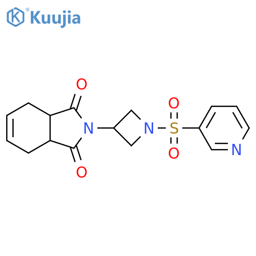 2-(1-pyridin-3-ylsulfonylazetidin-3-yl)-3a,4,7,7a-tetrahydroisoindole-1,3-dione structure