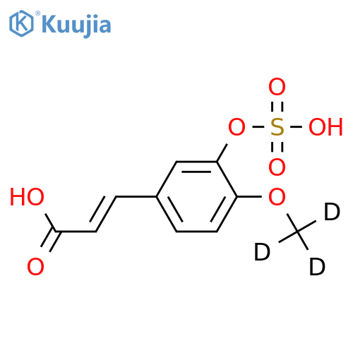 Isoferulic Acid-d3 3-O-Sulfate Disodium Salt structure