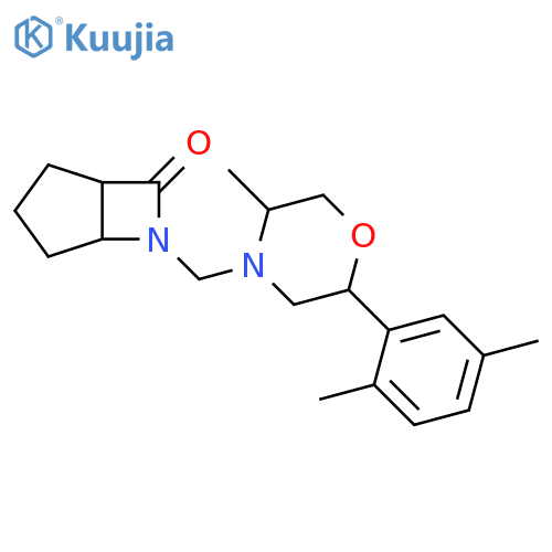 6-Azabicyclo[3.2.0]heptan-7-one, 6-[[2-(2,5-dimethylphenyl)-5-methyl-4-morpholinyl]methyl]- structure