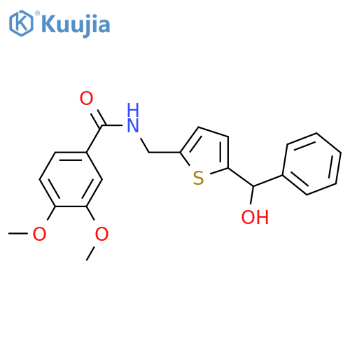 N-({5-[hydroxy(phenyl)methyl]thiophen-2-yl}methyl)-3,4-dimethoxybenzamide structure