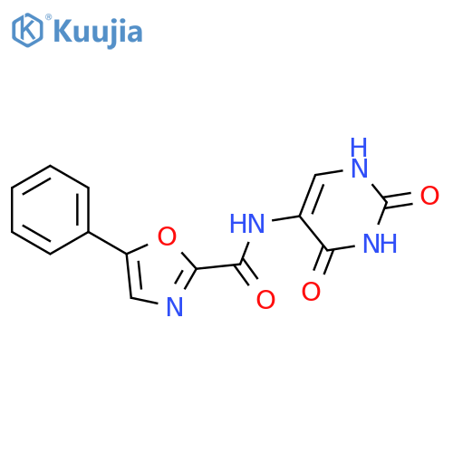 N-(2,4-dioxo-1,2,3,4-tetrahydropyrimidin-5-yl)-5-phenyl-1,3-oxazole-2-carboxamide structure