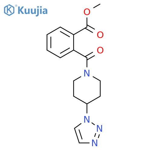Methyl 2-[[4-(1H-1,2,3-triazol-1-yl)-1-piperidinyl]carbonyl]benzoate structure