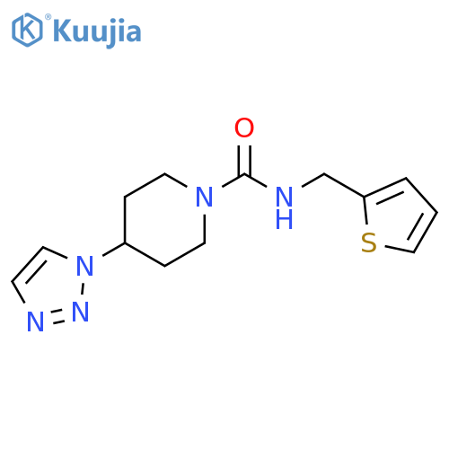 N-(2-Thienylmethyl)-4-(1H-1,2,3-triazol-1-yl)-1-piperidinecarboxamide structure