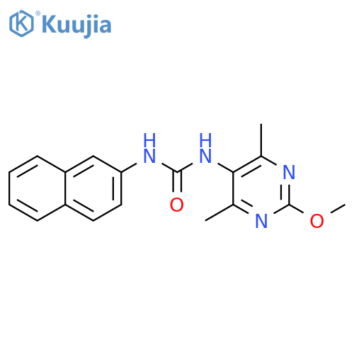 3-(2-methoxy-4,6-dimethylpyrimidin-5-yl)-1-(naphthalen-2-yl)urea structure