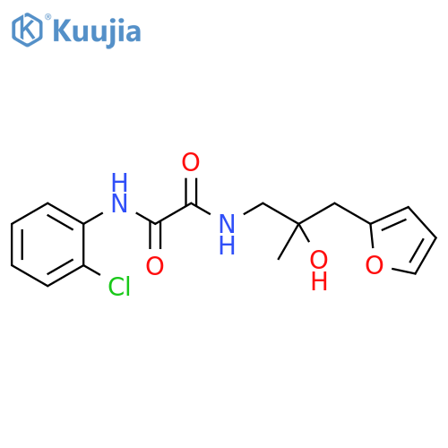 N'-(2-chlorophenyl)-N-{2-[(furan-2-yl)methyl]-2-hydroxypropyl}ethanediamide structure