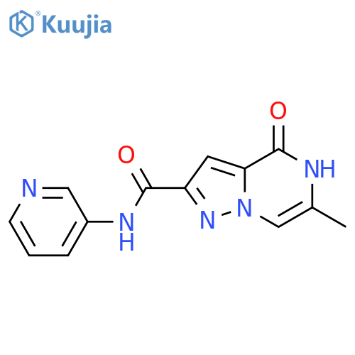 6-methyl-4-oxo-N-(pyridin-3-yl)-4H,5H-pyrazolo[1,5-a]pyrazine-2-carboxamide structure