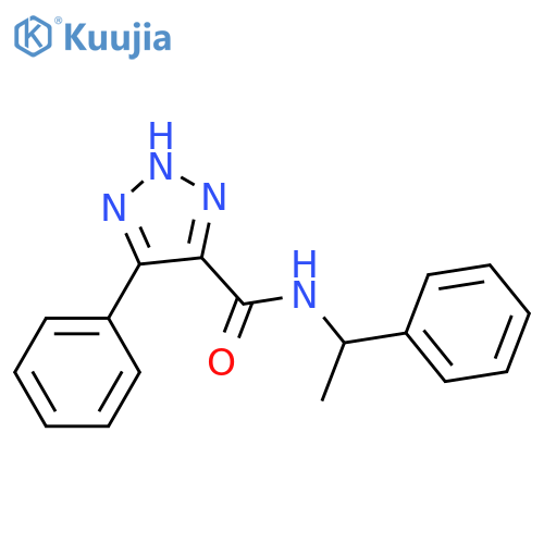 4-phenyl-N-(1-phenylethyl)-1H-1,2,3-triazole-5-carboxamide structure