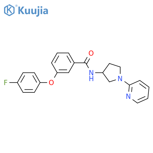 3-(4-fluorophenoxy)-N-(1-pyridin-2-ylpyrrolidin-3-yl)benzamide structure