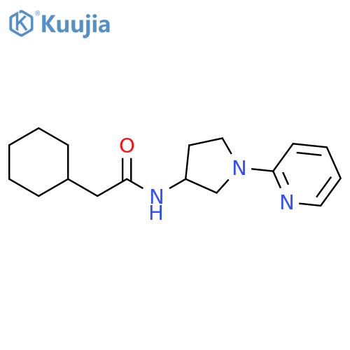 2-cyclohexyl-N-(1-pyridin-2-ylpyrrolidin-3-yl)acetamide structure
