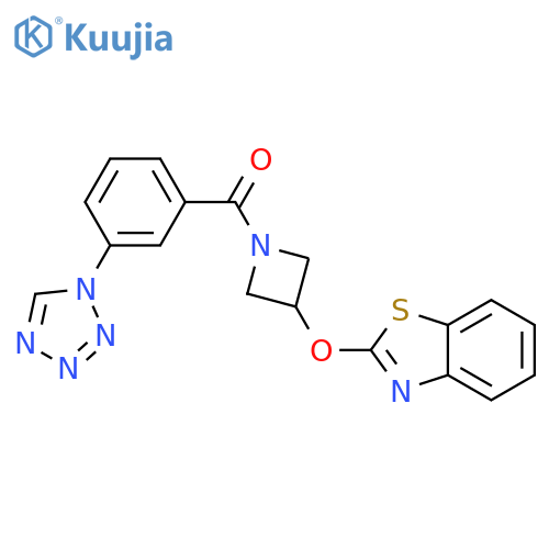 2-({1-[3-(1H-1,2,3,4-tetrazol-1-yl)benzoyl]azetidin-3-yl}oxy)-1,3-benzothiazole structure