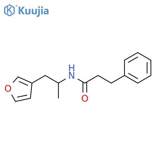 N-[1-(furan-3-yl)propan-2-yl]-3-phenylpropanamide structure