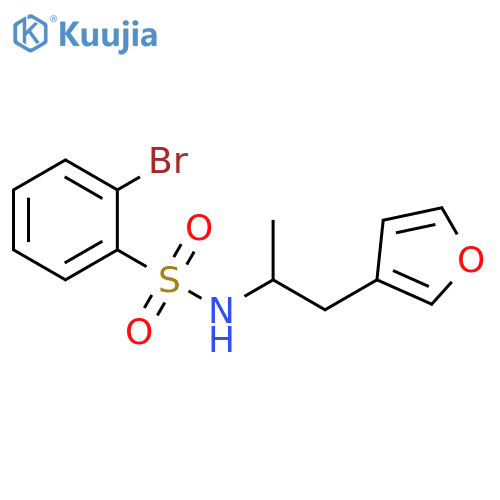 2-bromo-N-[1-(furan-3-yl)propan-2-yl]benzene-1-sulfonamide structure