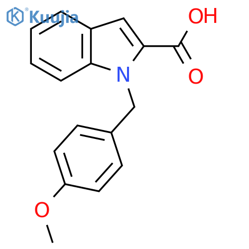 1-(4-Methoxybenzyl)-1H-indole-2-carboxylic acid structure