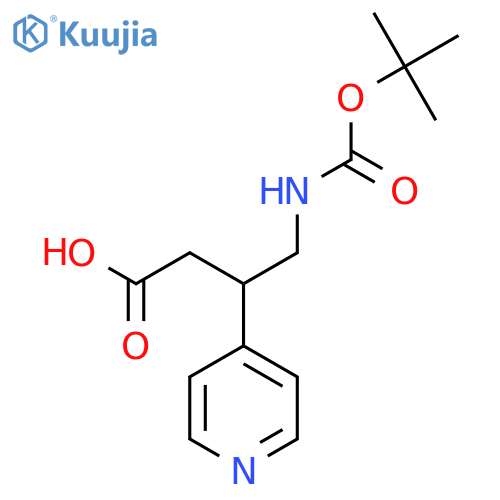 4-{[(Tert-butoxy)carbonyl]amino}-3-(pyridin-4-yl)butanoic acid structure