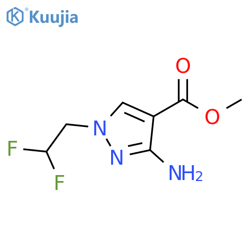 3-Amino-1-(2,2-difluoro-ethyl)-1H-pyrazole-4-carboxylic acid methyl ester structure