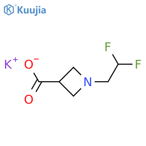1-(2,2-difluoroethyl)azetidine-3-carboxylic acid;potassium salt structure