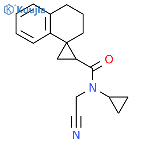 N-(cyanomethyl)-N-cyclopropyl-3',4'-dihydro-2'H-spiro[cyclopropane-1,1'-naphthalene]-3-carboxamide structure