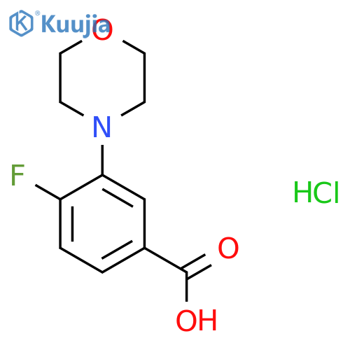 4-Fluoro-3-(morpholin-4-yl)benzoic acid hydrochloride structure
