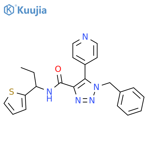 1-benzyl-5-(pyridin-4-yl)-N-[1-(thiophen-2-yl)propyl]-1H-1,2,3-triazole-4-carboxamide structure