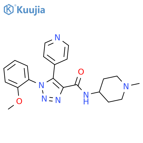 1-(2-methoxyphenyl)-N-(1-methylpiperidin-4-yl)-5-(pyridin-4-yl)-1H-1,2,3-triazole-4-carboxamide structure