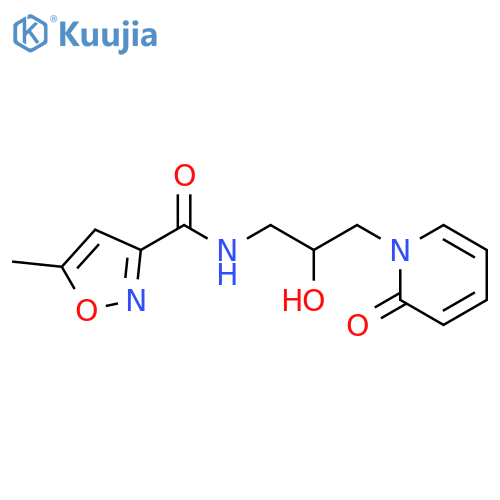 N-[2-Hydroxy-3-(2-oxo-1(2H)-pyridinyl)propyl]-5-methyl-3-isoxazolecarboxamide structure