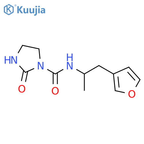 N-[1-(furan-3-yl)propan-2-yl]-2-oxoimidazolidine-1-carboxamide structure