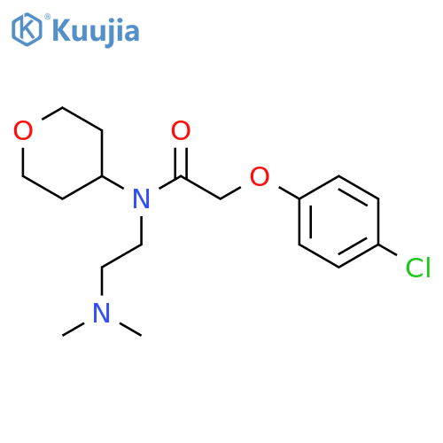 2-(4-chlorophenoxy)-N-[2-(dimethylamino)ethyl]-N-(oxan-4-yl)acetamide structure