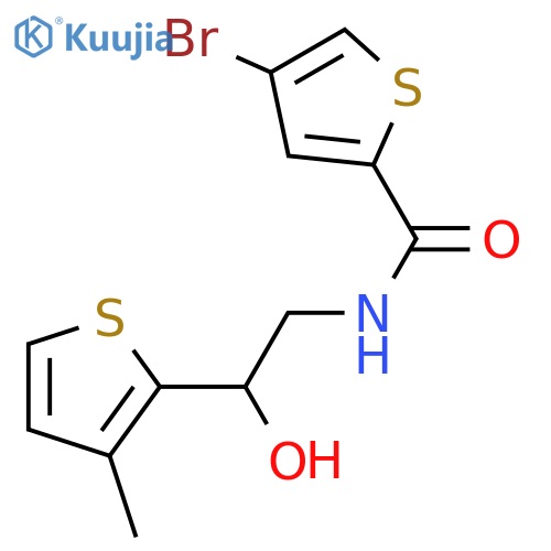 4-bromo-N-[2-hydroxy-2-(3-methylthiophen-2-yl)ethyl]thiophene-2-carboxamide structure