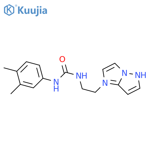 1-(3,4-dimethylphenyl)-3-(2-{1H-pyrazolo[1,5-a]imidazol-1-yl}ethyl)urea structure