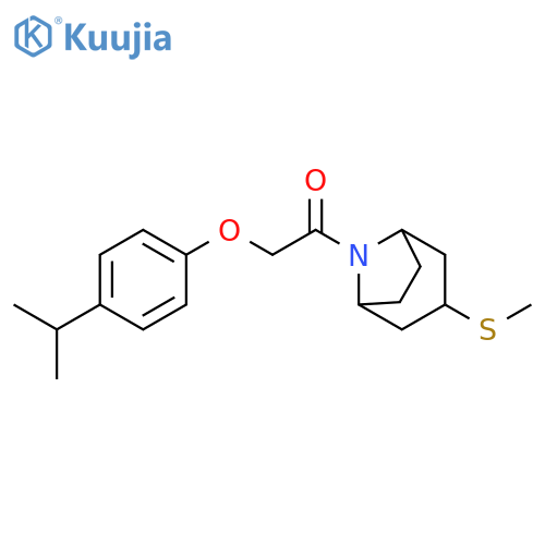 1-[3-(methylsulfanyl)-8-azabicyclo[3.2.1]octan-8-yl]-2-[4-(propan-2-yl)phenoxy]ethan-1-one structure