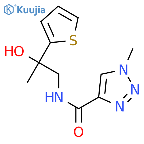 N-[2-hydroxy-2-(thiophen-2-yl)propyl]-1-methyl-1H-1,2,3-triazole-4-carboxamide structure