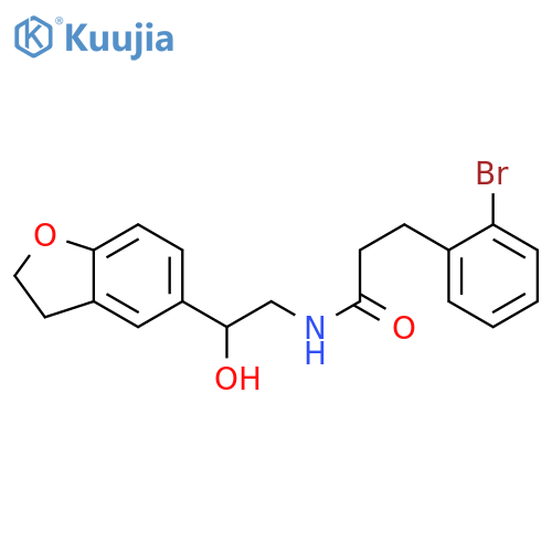 3-(2-bromophenyl)-N-[2-(2,3-dihydro-1-benzofuran-5-yl)-2-hydroxyethyl]propanamide structure